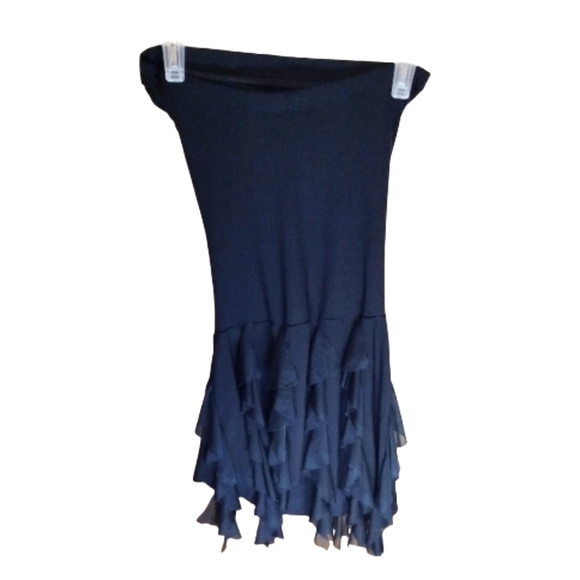 Charlotte Russe Black Ruched Mini Skirt Cocktail - Picture 2 of 2